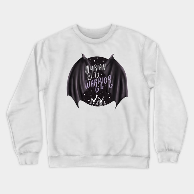 Illyrian Warrior - version 2 - with stars and mountains - ACOTAR Crewneck Sweatshirt by Sophie Elaina